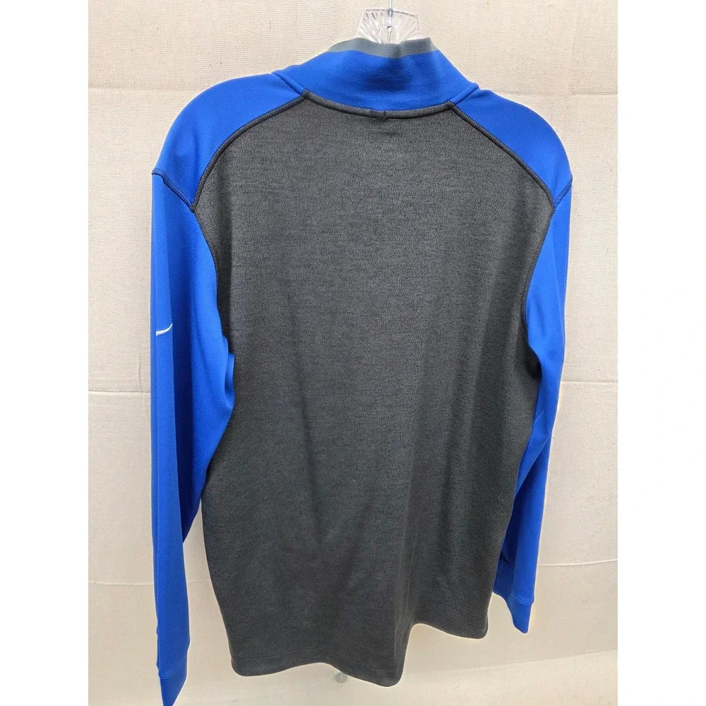 Nike Golf Tour Performance Dri-FIT Quarter Zip Pullover Gray Blue‎ Mens Medium